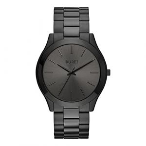 BUREI Montres à Quartz pour Hommes d'affaires minimalistes en Acier Inoxydable étanche à l'eau pour Homme (Nice everything, neuf)