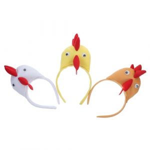 FOMIYES Lot De 3 -Têtes En Forme De Poussin Mignons En Peluche Pour Déguisement De Poulet Accessoire De Ferme Cosplay Fournitures De Fête (Yaoys, neuf)