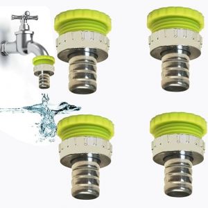hufhnwso 4 Pcs 1/2 Pouce 3/4 Pouce 2 en 1 Connecteurs de Robinet,raccords de Tuyau d'arrosage, Raccord de Tuyau d'arrosage, Adaptateur de Tuyau d'arrosage (FHSOHU, neuf)
