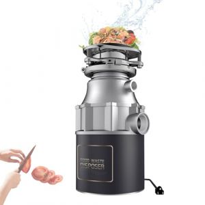 Broyeur de déchets alimentaires 560W pour évier de cuisine, capacité 1200 ml, broyage inox 4 étapes, silencieux et facile à installer (qearlds, neuf)