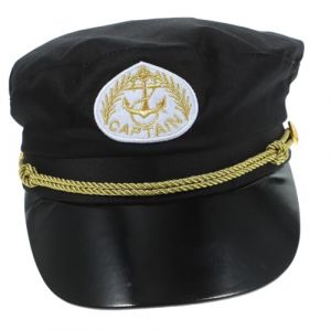 Holibanna Chapeau Marin Coton pour Garçon Fille Accessoire Costume Cosplay Chapeau de Capitaine Bateau Noir pour Fête à Thème et Nautiques (Qiysangi, neuf)