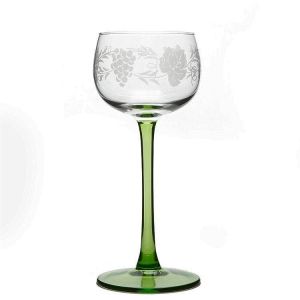 Boeckling - Lot de 6 Verres &agrave; vin d'Alsace Pied Vert, d&eacute;cor grappes 15 cl - BOECKLING (CASSEROLES-ET-USTENSILES-CULINAIRE, neuf)