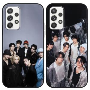nurkorki 2 Pièces Noir Coque pour Samsung Galaxy A52S/A52 5G 6,5",Etui avec Mode Kpop Stray Kids Skzoo Motif Housse,Silicone TPU Cartoon Antichoc Protection Case Cover pour Fille,Skz Fans,Design (Mahood GO Floral LTD, neuf)