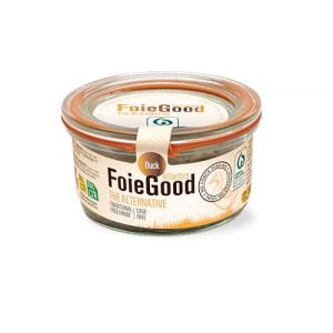 FoieGood - Rillettes de Canard - Tartinade de Confit de Canard - pour l'Ap&eacute;ritif - Sans Gavage - Bocal en Verre 115 g (MALVASIA, neuf)