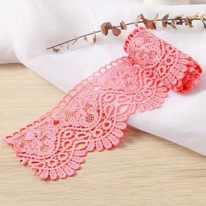 5 yard 10 cm de large En soie laitire vintage Ruban en dentelle Broderie dcorative Ruban dcoratif en dentelle Pour couture, artisanat, lingerie, robe de mariage, dcoration de maison, rose fonc (Ruiyifeng, neuf)