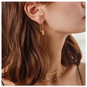 Yheakne Boho Boucles d'oreilles à cadenas de sécurité Boucles d'oreilles à cadenas en or Boucles d'oreilles à cadenas en or d'oreilles à cadenas personnalisées Bijoux pour femmes et filles (Or) (Yheakne-UK, neuf)