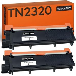 Supply Guy TN2320 TN 2320 Cartouche de Toner Compatible avec Brother TN-2330 pour Brother MFC L2700DW MFC L2700DN MFC L2720DW HL-L2340DW DCP L2560DW 2X Noir Toner pour Brother MFC-L2700DW MFC-L2700DN (SupplyGuy, neuf)