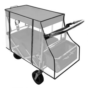 QWORK® Housse de Pluie Universelle pour Chariot à Bras, Housse de Pluie Transparente avec Fermeture éclair, Accessoires pour Chariot à Bras (shavinglikes, neuf)