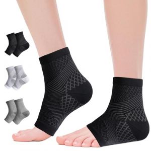 NuCamper Compression Chevillère, Attelle Cheville, Chevillere de Maintien Sport, Homme Femme, Chaussettes pour Fasciite Plantaire, Entorse, Arthrite, Tendon d'Achille, Douleurs Articulaires, Course (SKYEYEU, neuf)
