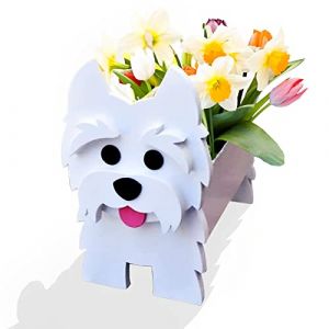 strolfay Pot de fleurs en PVC pour femme, joli pot de fleurs en PVC pour int&eacute;rieur et ext&eacute;rieur, pot de fleurs pour anniversaire, bureau, amoureux des animaux domestiques, 24 x 21,3 x 30,1 cm (West (yuanpingshichangshuntaishangmaoyouxiangongsi, neuf)
