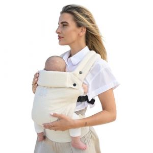 Deryan Amora - Porte-bébé ergonomique - Aide réglable pour nouveau-né et tout-petit - Confort pour les parents et le bébé - Crème (Deryan, neuf)