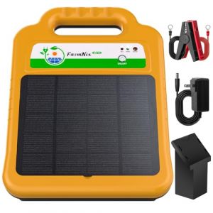 FarmNix Cl&ocirc;ture &eacute;lectrique solaire pour animaux 16KM, Jusqu'&agrave; 8KV de sortie, cloture electrique &eacute;tanche 0.2J, Pour l'&eacute;levage de volailles ou d'animaux domestiques en p&acirc;ture avec une cl&ocirc;ture mobile (FarmNix Official, neuf)