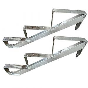 Cadre d'escalier en bois, galvanis&eacute;/au choix, 2 &agrave; 6 marches (3 marches) (DF-Shopping GmbH, neuf)