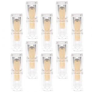 CALLARON 10 Pi&egrave;ces Tube de rouge &agrave; l&egrave;vres transparent Tubes &agrave; rouge &agrave; l&egrave;vres vides tubes de brillant &agrave; l&egrave;vres avec trousse de brillant &agrave; l&egrave;vres Plastique (Raindrops On Roof, neuf)