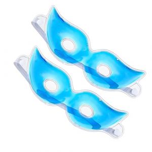 2 Pièces Masque Pour Les Yeux De Glace Cache-Yeux De Refroidissement Bandeaux De Voyage Cache-Yeux En Gel De Glace Cache-Yeux Relaxant Réutilisable Glace Visage Oeil Nuit Bouclier (Master Self, neuf)