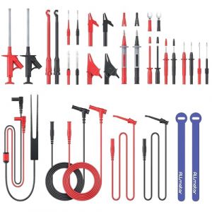 ALLmeter 27 Pcs Kit de Sondes de multimètre Câbles multimetre Cordon multimetre, Pince crocodile, crochet de test, sondes de perforation, Fiche banane (ALLmeter FR, neuf)
