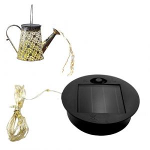 Guirlande lumineuse de rechange pour arrosoir solaire, panneau de rechange rond pour lampe solaire, cordon LED, connecteur amovible, accessoires de rechange pour lanterne solaire d'ext&eacute;rieur &eacute;tanche (zhenzhong0619, neuf)