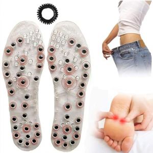 Semelles de massage magnétiques Semelles de soulagement de la douleur pour réflexologie réflexologie des pieds unisexes pour détendre les muscles et soulager la fatigue,37-38 (LXH-AMZ, neuf)