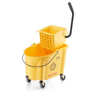 VEVOR Seau-Essoreur &agrave; Serpilli&egrave;re, 33 L. Seau &agrave; Frange avec Essoreuse Commercial &agrave; Pression Lat&eacute;rale, Chariot Lavage Sol, pour M&eacute;nage Nettoyage des Sols Professionnels/Industriels/Entreprises (VEVOR Direct Store FR, neuf)