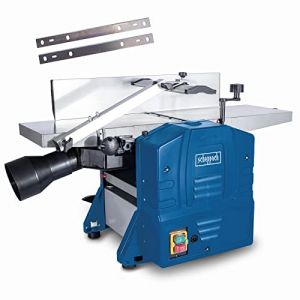 Scheppach Raboteuse & D&eacute;gauchisseuse compacte HMS860 | Puissance 1500W | Largeur de rabotage 204mm | Hauteur de passage 120mm | R&eacute;gime de l'arbre 9000min-1 | 2 fers suppl&eacute;mentaires inclus (Practixx Germany, neuf)