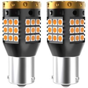 NATGIC BAU15S PY21W (150 °) Ampoules Clignotants LED Ambre Jaune Orange 3700LM 3030 45 SMD Canbus sans Erreur Anti-Hyper Flash pour Clignotants LED Avant ou Arrière de Voiture (Pack de 2) (NatGic, neuf)