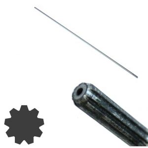 Pièce détachée d'origine Constructeur: Axe/Tige de Transmission 9 Dents de Chaque coté, Longueur 76 CM pour débroussailleuse ou Multifonctions, Important : Voir Dimensions sur Photos (Motoculture-Online, neuf)