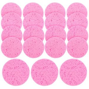 STOBAZA &Eacute;ponge &agrave; Visage Ronde en Cellulose Naturelle 50 Pi&egrave;ces 80X80 MM Rose &ndash; &Eacute;ponge Nettoyante Douce pour Exfoliation Quotidienne et D&eacute;maquillage &ndash; Accessoire Beaut&eacute; Visage Absorbant et (Vitong, neuf)