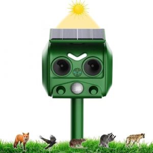 R&eacute;pulsif pour chats, bornes pour pigeons, 2025 Nouveau r&eacute;pulsif &agrave; ultrasons solaire pour chats, oiseaux, chiens, souris, renards, ultrasons pour animaux (BoLiPing-Store, neuf)