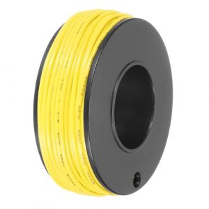 QUARKZMAN Fil &Eacute;lectrique en PVC 24AWG, 15m Fil de Cuivre &Eacute;tam&eacute; Toronn&eacute; &agrave; Noyau Solide, Connexions Flexibles PVC Isolation pour le Bricolage, les Mod&egrave;les, les Lampes, les Appareils, Jaune (QUARKZMAN, neuf)