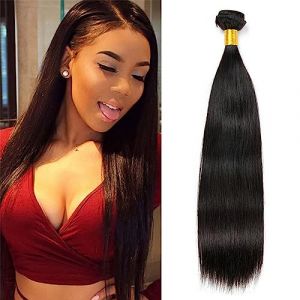 Straight Human Hair Bundles Meche Tissage Bresilien Lisse Longue Tissage Naturel Cheveux Humain Lisse Naturelle Tissage Bresilien En Lot Couleur Noire Naturelle 100g 24 Pouce (beiyuan hair product, neuf)