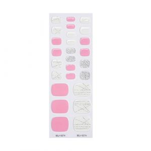 Autocollants pour ongles d'orteils en gel semi-durci Sparkles Bandes de vernis &agrave; ongles des orteils Bandes autocollantes pour p&eacute;dicure Ongles en gel Autocollants pour ongles d'orteils Bandes de vernis (Wanfor, neuf)