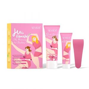Gowwim Kit d'épilation à la cire - Crème dépilatoire + combinaison de crème apaisante | Épilation en 5 minutes | Soin hydratant 24 heures | Formule douce qui protège la peau | aisselles, jambes et (gowwimFR, neuf)