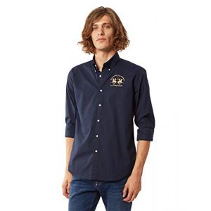 La Martina - Chemise Homme Coupe Classique, Bleu Marine, Man, S (DownTown Stock, neuf)