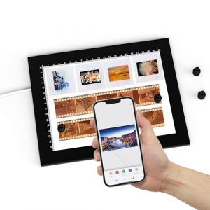Magnétique Scanner Diapositives et Négatifs Photo Panneau Lumineux LED - 5600K, 21 x 15 cm - Luminosité réglable, Rétro-éclairage pour la numérisation de Diapositives et de Films négatifs 35 mm (JOY Art, neuf)