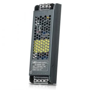 Neoglint Transformateur 12V 150W, Alimentation AC 220V vers DC 12V 12.5A, Ultra Mince Transfo pour Bande Lumineuse et Ampoules LED (SHUOTUOWEI, neuf)