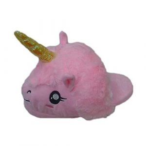 MARDI GRAS - Peluche Chaussons couleur avec grosse t&ecirc;te de licorne - Unicorn Pantoufles ROSE Taille unique pour pieds 36 &agrave; 41 ADULTE ADO FEMME HOMME - Confort rigolo - cadeaux &agrave; offrir (ROSE) (BLACK SUGAR PARIS, neuf)
