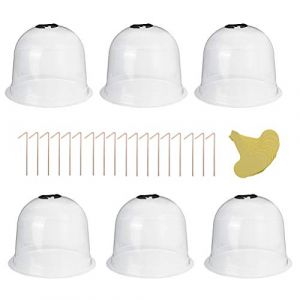 Hztyyier Dôme en Plastique Protecteur Plante de Jardin Couvre Semis Couvre Cloche de Jardin Cloche pour Plante à L'extérieur Protection Contre Le Gel (Couleur Assortie) (Yokuna eu, neuf)