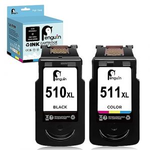 Penguin 510 XL 511 XL Cartouches d'encre Remanufacturées pour Canon 510XL 511XL 512 XL 513 XL pour Canon Pixma MP490 MP495 MP230 MP240 MP250 MP260 MP270 MP280 MX320 MX340 MX350 MX410 MX420 Imprimante (Penguinink France, neuf)