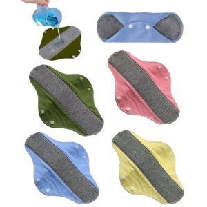 SOVYTH Serviettes Hygi&egrave;niques R&eacute;utilisables et Lavables en Bambou, 4 Pi&egrave;ces Prot&egrave;ge-Slips Lavables pour la Nuit pour les R&egrave;gles (MARK & BRANDS SHOP, neuf)