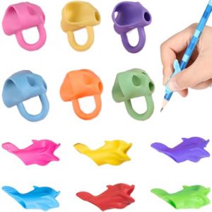 ZEPIQOR 12 Pi&egrave;ces Guide Doigts Ecriture Enfant, Guide Doigt Embout Crayon Grips Pour Crayon Pour Enfants &Eacute;tudiants Aide Ecriture Enfant, Devoirs Dessin Cahier &Eacute;criture (CHECK APIR LTD, neuf)
