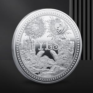 Oui Ou Non Collection Commémorative Métal Pièce de Décision - Monnaie Commémorative de Collection - Pièce Souvenir à Personnaliser pour Cadeaux et Occasions Spéciales Argent (Style 2) (Tinshow, neuf)