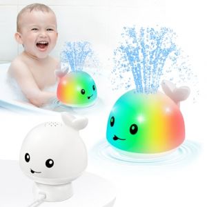 Jouet de Bain Baby Whale, Jouet de Bain Rechargeable pour b&eacute;b&eacute;, Lampe &agrave; Jet d'eau de 6 - 12 Mois &agrave; 18 Mois, 1 - 3 2 - 4 Ans Jouet de Bain de Baleine pour gar&ccedil;on et Fille b&eacute;b&eacute; (yiwushi junyang dian zi shang wu you xian gong si, neuf)