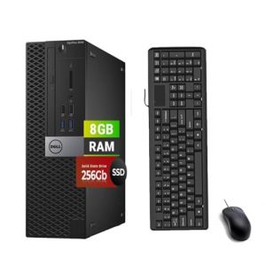 Dell OptiPlex 3040 SFF PC de Bureau, Intel Core i5-6500 3.2-3.6GHz, 8 Go RAM, SSD 256 Go, HDMi, Clavier QWERTY am&eacute;ricain, Souris, USB WiFi, Windows 11 Pro (reconditionn&eacute;) (TOM CHARCHAR, neuf)