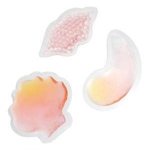 LOORGVEL 3 pièces Pack Gel Chaud Froid pour Yeux et Coussinets Réutilisables de Soin Contour des Yeux Masque Froid et Chaud pour Poches et Fatigue (YANJHG, neuf)
