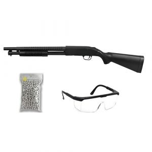 THE REPLICANT Pack Airsoft Fusil à Pompe SWAT/Modèle à Ressort/Plastique et Métal/Livré avec Accessoires (THE REPLICANT, neuf)