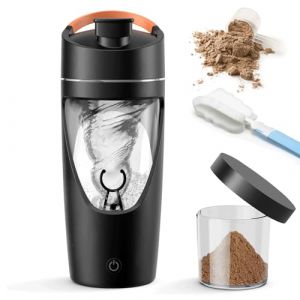 SOARFLY shaker electrique 700ml, shaker proteine rechargeable USB C, shaker électrique avec compartiment à poudre, sans BPA (noir) (Hourong-eu, neuf)