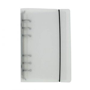 A6 / A5 6 trous coloré PP couverture anneau rond vue classeur dossier pour feuilles mobiles protecteurs / recharge de cahier / bricolage Scrapbooking (White, A6 mini set) (SHSQDZ, neuf)