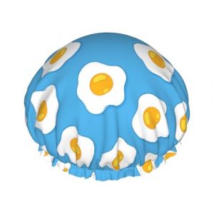 Bonnet de douche pour douche &ndash; Joli bonnet de douche turquoise &ndash; Grand bonnet de douche r&eacute;utilisable et imperm&eacute;able &agrave; l'eau &ndash; Bonnet de douche double couche pour femme &ndash; Bonnet de douche pour douche (SA-Toy, neuf)