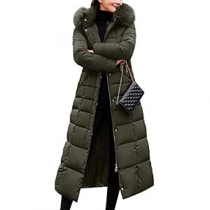 Onsoyours Manteau Femme Hiver Doudoune Chaud Parka Longue Blouson Chic élégant avec Capuche épais Trenche Grande Taille Duvet en Coton A Vert M (Lonwell Fashion, neuf)