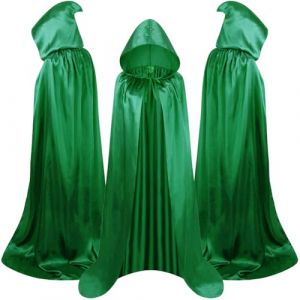 WFKKMEQ Halloween Cape &agrave; Capuche, Cape Vampire Costume pour Adulte Enfant, pour Carnaval Cosplay Costume Longue Cape, D&eacute;guisement pour Halloween, Bal Masqu&eacute; - 130cm (DIONIX, neuf)